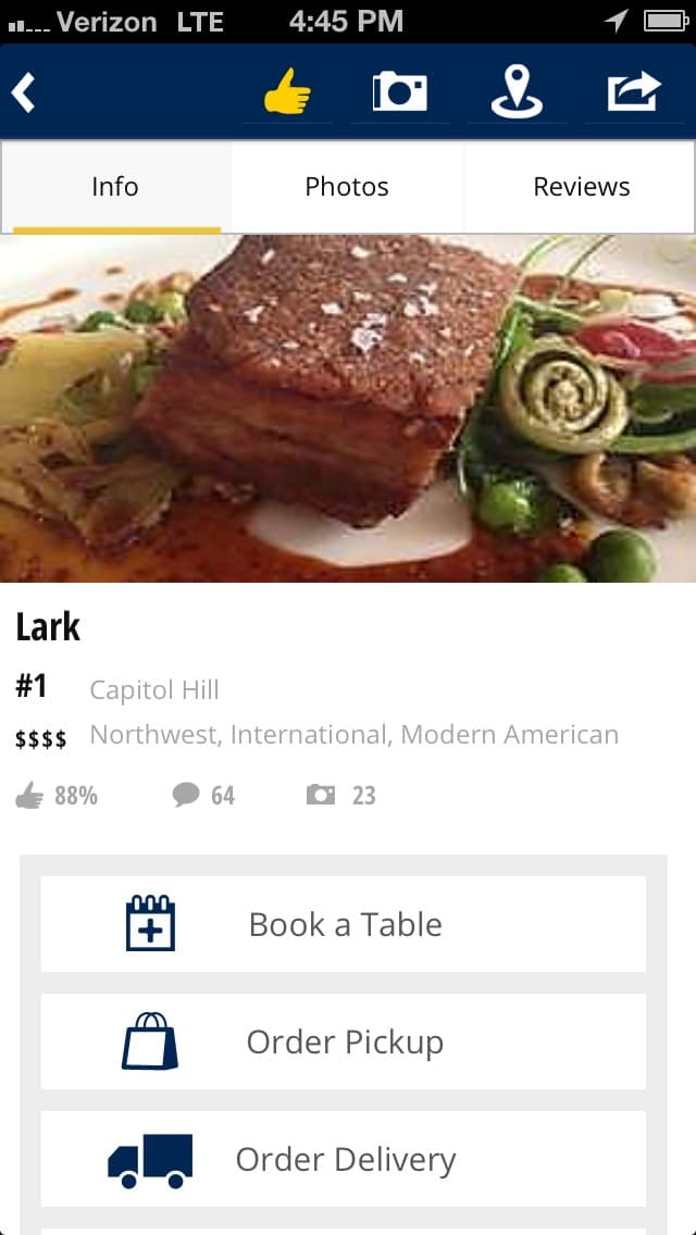 Urbanspoon for iPhone