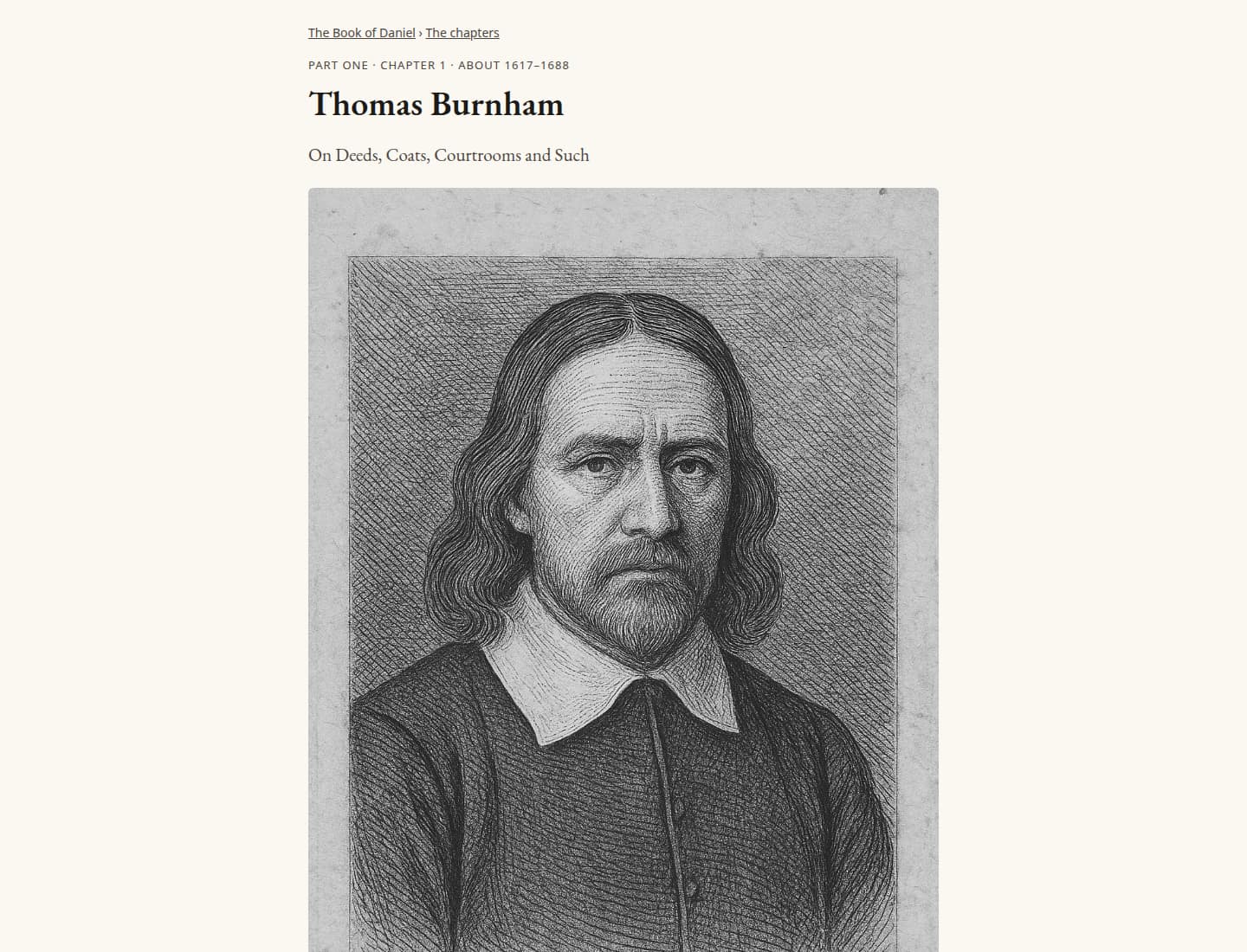 The Thomas Burnham chapter of The Book of Daniel