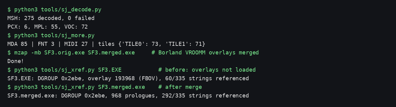 Our tooling pipeline: the decoders, the overlay merge, and string counts before and after