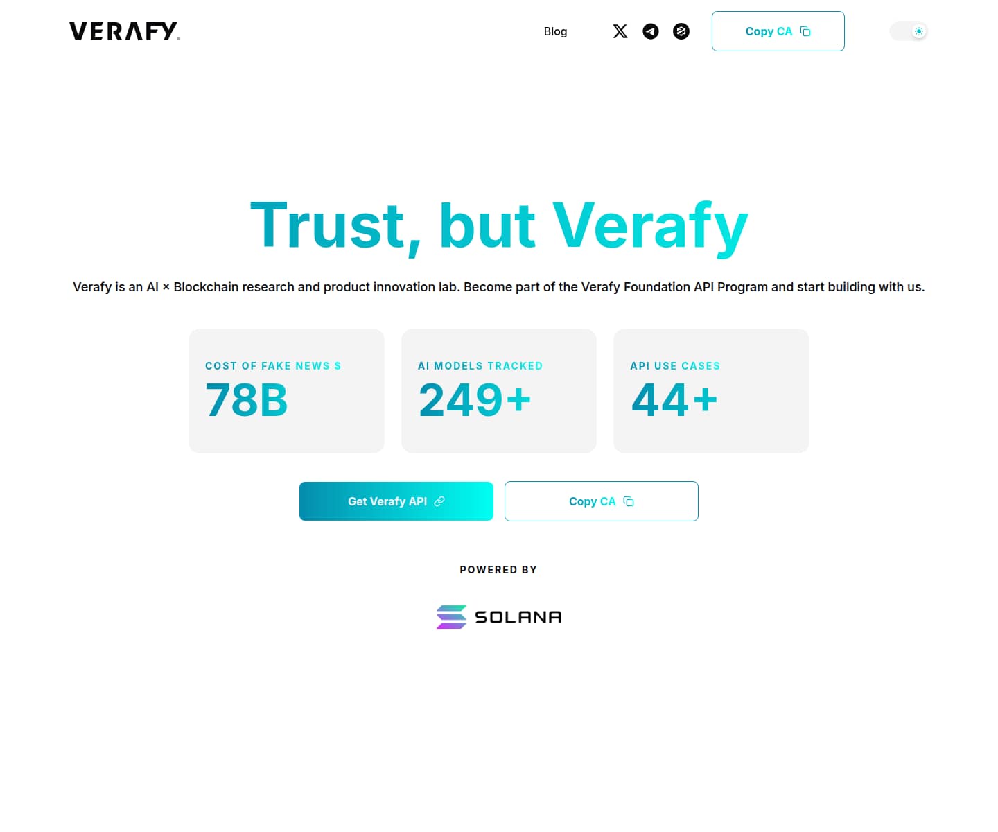 verafy.ai, the lab homepage
